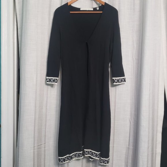 Max Studio Bead Embroidery Black Cardigan Size Large (Part of Set) - Picture 1 of 7